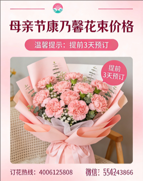 河源源城区花店母亲节康乃馨花束